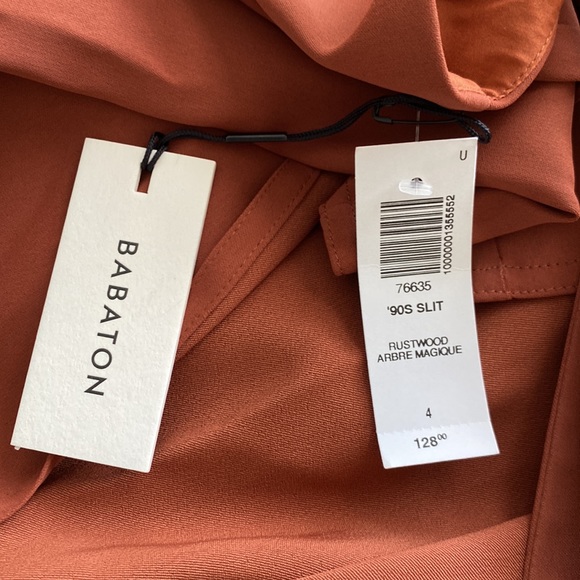 NWT Aritzia Babatin 90s Slit Midi Dress in Rustwood - Picture 5 of 7